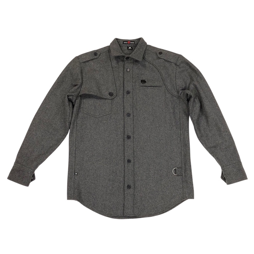 Artful Dodger Wool Blend Shirt Jacket Shacket Men's Size Medium Gray
